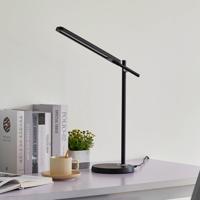 Stolná LED lampa Lindby Valtorin, čierna