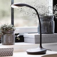 Stolná LED lampa Swan, čierna