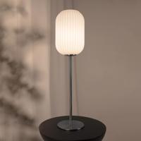 Stolová lampa Cava, opálové tienidlo ryhované