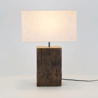 Stolová lampa Montecristo, farba dreva/béžová, výška 59 cm, drevo