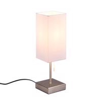 Stolová lampa Ole s pripojením USB, biela/nikel