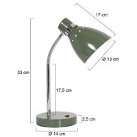 Stolová lampa Spring, rameno nastaviteľné, zelená