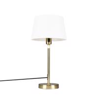 Stolová lampa zlatá / mosadz s tienidlom biela nastaviteľná 25 cm - Parte