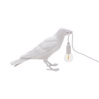 Stolová LED lampa Bird Lamp, čakajúca, biela