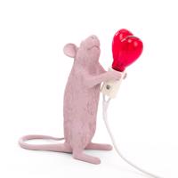 Stolová LED lampa Mouse Lamp USB Valentine biela