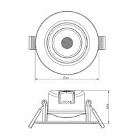 Stropné LED svietidlo SMD 68 230 V, biela 2 700 K