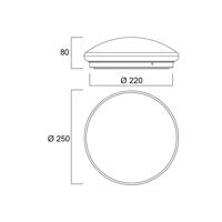 Stropné LED svietidlo Sylvania Start Surface, Ø 25 cm