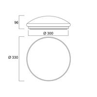 Stropné LED svietidlo Sylvania Start Surface, Ø 33 cm