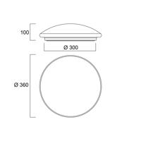 Stropné LED svietidlo Sylvania Start Surface, Ø 36 cm