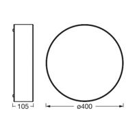 Stropné svietidlo Ledvance Orbis Paris Ø 40 cm biele