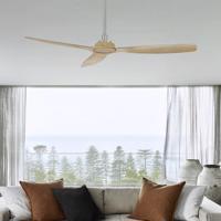 Stropný ventilátor Beacon Moto, niklová farba, Ø 132 cm, tichý