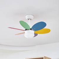 Stropný ventilátor Lindby so svetlom Litur, tichý, Ø 77 cm, E27