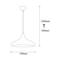 Svietidlo Berceste 207-S Ø 35 cm čierna/zlatá