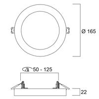 Sylvania Start LED downlight 5in1 Ø 16,5 cm 12 W