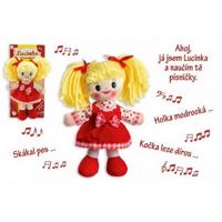 Teddies Panenka Lucinka handrová plyš 30 cm česky zpievajúca na karte