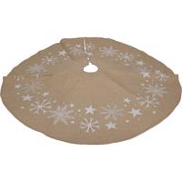 Textilný obal na stojan vianočného stromčeka Jute Snowflake, pr. 90 cm