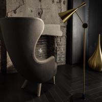 Tom Dixon Beat Floor stojaca lampa, mosadz