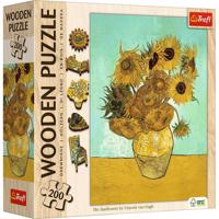 Trefl Drevené puzzle 200 - Slnečnice - Vincent van Gogh