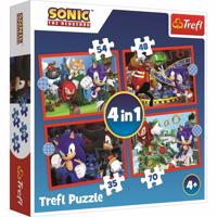 Trefl Puzzle Sonic Dobrodružná jazda, 4v1 (35, 48, 54, 70 dielikov)