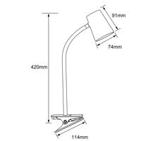 Upínacia LED lampa Adda biela stmieva v 3-stupňoch