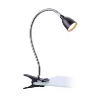 Upínacia LED lampa Tulip, čierna