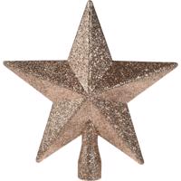 Vianočná špička na stromeček Glitter star ružová, 19 x 19 x 5 cm