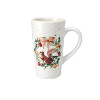 Vianočný porcelánový hrnček Veverkin veniec, 550 ml