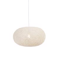 Vidiecka závesná lampa biela 50 cm - Corda Flat