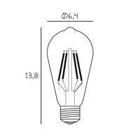 Vintage LED žiarovka, E27, 3,5 W, 2 200 K, číra, stmievateľná