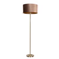 Vloerlamp messing met velours kap krokodil 50cm - Simplo