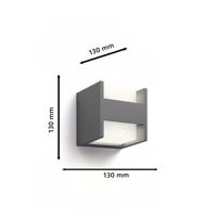 Vonkajšie nástenné svietidlo Philips LED Arbour UE, 2 svetlá 2 700 K