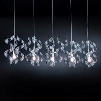 Závesná lampa Crystal 5-plameňová