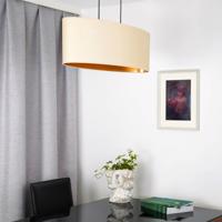 Závesná lampa Envostar Idun light beige, imitácia kože vegan, 80 cm