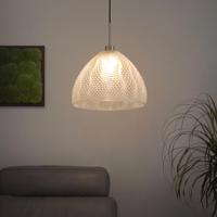 Závesná lampa Koral Bowl z PET fliaš, priehľadná