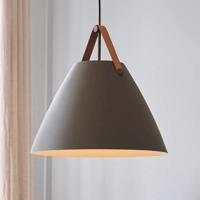 Závesná lampa Strap kovové tienidlo béžová 48 cm