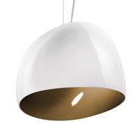 Závesná lampa Surface Ø 40 cm E27 biela/hnedá