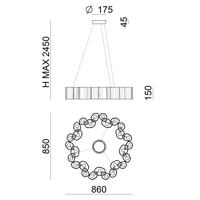 Závesné LED Honey stmievateľné okrúhle 86 cm