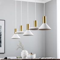 Závesné svietidlo Hermanos V 5-light white/brass