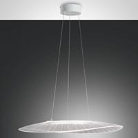 Závesné svietidlo LED Vela, biele, oválne, 78 cm x 55 cm